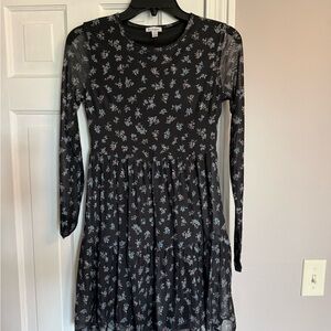Love, Fire Black Floral Dress